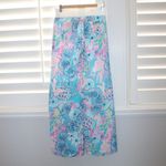 Lilly Pulitzer  Bali Blue Once Upon A Tide Linen Palazzo Pants Photo 2