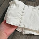 Adika white denim bustier corset crop top Photo 6