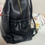 London Fog  Black Leather Backpack with Gold Zipper New without Tag Photo 6