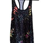 Nike  Womens Black Racerback Tank Top With Neon Graphic Print Lightweight & Breat Photo 0