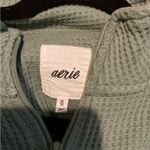 Aerie  Sage‎ Green Textured Quarter-Zip Photo 1