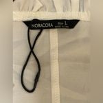 NORACORA
White and Red Tiered Maxi Dress with Mandarin Collar White Size L Photo 2