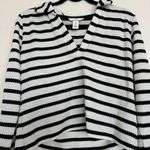 H&M  Black and White Striped Sweater Photo 0