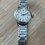 Bulova Rare Vintage 10K Gold Plated Mechanical Ladies Watch Stainless Dial Photo 4