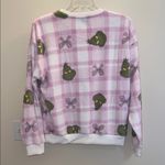 The Grinch Pink Plaid Fleece Sweatshirt • Size Medium • Holiday Cozy Top NWT Photo 4