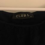 ASOS Club L Long Off Shoulder Dress in Navy Photo 1