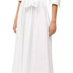 STAUD NWOT  Lisa Front Cutout waist tie midi white Shirt Dress sz XL Photo 0