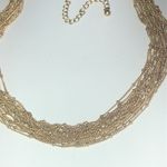 Premier Designs  Soft Satin Gold Tone Multi Strand Boho Necklace Photo 5