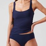 Athleta  Square Neck Bra Cup Tankini Top: Navy Dress Blue Photo 0