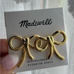 Madewell Gold Bow Earrings Photo 3