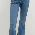 Free People WE THE FREE Jayde Flare Jeans size 25 High Waist *Hemmed* raw hem Photo 0