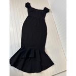 Lulus NWOT How Much I Care Black Off-the-Shoulder Midi Dress Prom Size S Photo 1