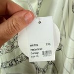 Hailey Chain Printed Satin Slip Skirt Size 1X Photo 7