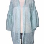 Forgotten Grace  medium women's kimono mint with white dots lightweight coverup Photo 6