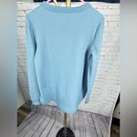 L.L. Bean Signature Waffle Boatneck Sweatshirt Blue Women’s Size Small Photo 8