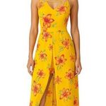 Guess Yellow Floral Sleeveless Cami Camisole Tank Skort Skirt Romper Shorts L Photo 0