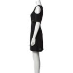 Versace NWT. $1280  COLLECTION COLD SHOULDER Shift Dress Black Size: M | US8 IT44 Photo 1