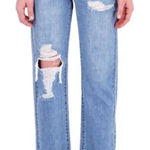 Gogo Jeans Distressed Straight Leg Mom Jeans Light Wash Juniors 9 Photo 0