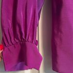 JayGodfrey Purple and Pink Ombre V Neck Open Arm Silk Blouse Size 2 Photo 6