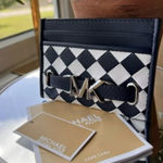 Michael Kors Reed Large MK Logo Credit Card Holder Wallet Navy NWT Photo 0