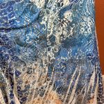 Reba  Blue and Cream Patterned Maxi Dress Size Large. E55 Photo 2