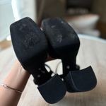 Abound  Lucia Block Heel Platform Sandals Black Glitter Ankle Strap Size 8 Photo 4