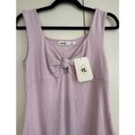 Elodie Lilac Ribbed Knit Bow Front Tank Bodysuit Women's Medium Photo 1