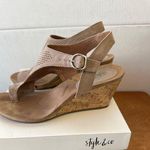 Style & Co Maddysonf Woman’s Cork Wedge Sling Back Sandal Lt Taupe Size 7 / 38 Photo 13