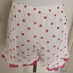 Vintage Y2k Women's Printed Heart PJ Shorts with Lace Trims Sizes S Pink Photo 7