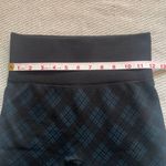 Women’s Navy Blue Black Plaid Patterned Thick Leggings OS Winter Warm Skinny Photo 3