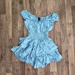 Princess Polly Coquette cottagecore blue ruffled babydoll puff sleeve romper dress Photo 1
