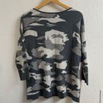 Kinross Cashmere Cotton Blend Sweater – Gray Floral Camo Print Size Small Photo 1