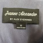 Alex Evenings Jeanne Alexander By Blue Maxi Dress Gown Size 12 Sequin Embroider Photo 7