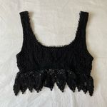 Solemio Black Crotchet Crop Top Photo 1