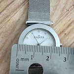 Skagen Steel Denmark Ladies Watch Stainless Steel Mesh Bracelet Crystal Markers Photo 7