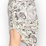 Pam & Gela new ✲ Asymmetric Drape Print Mini Skirt ✲ Hazy Stone Print ✲ Small Photo 0