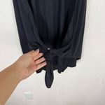 COP COPINE Black Chant Belted Wrap Overlay Long Body Sleeveless Tunic Top Dress Photo 2