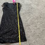 Betsey Johnson Betsy Johnson Black Sequin Dress with Fringe Sleeves Photo 5
