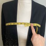 JM Collection NWT  Black Gold Metallic Open Front Cardigan Knit Sweater XS New Photo 7