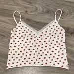 Brandy Melville White Strawberry Lace Cami Photo 0