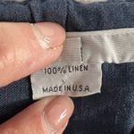 Bryn Walker M Medium Pants Linen Navy Cargo Jogger Lagenlook Baggy Wide Leg Boho Photo 6