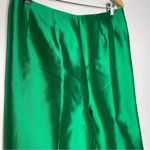 Joanna Mastroianni Green Silk Pants Size Large Photo 7