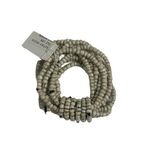 Cream Beaded Layered Boho Stretch Bracelet Western NEW Black Photo 1