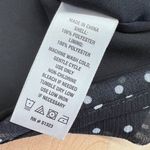 CeCe Black White Polka Dot Blouse Flutter Sleeve Size Medium Photo 9