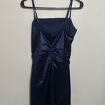 Blue Silk Homecoming Dress Size M Photo 2