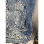 Madewell The Jean Jacket Womens in Ellery Blue Wash Distressed Pockets Size S Photo 6