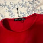 Boohoo Red Mini Dress Long Sleeve Photo 2