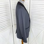 Rebecca Taylor Tailored  Color‎ Block Double Breasted Blazer Jacket Grey Black 4 Photo 2