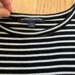Brandy Melville Ribbed Knit Mini Shirt Dress Womens One Size Black White Striped Photo 2