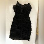 superdown Sonya Bustier Mesh Dress in Black Photo 4